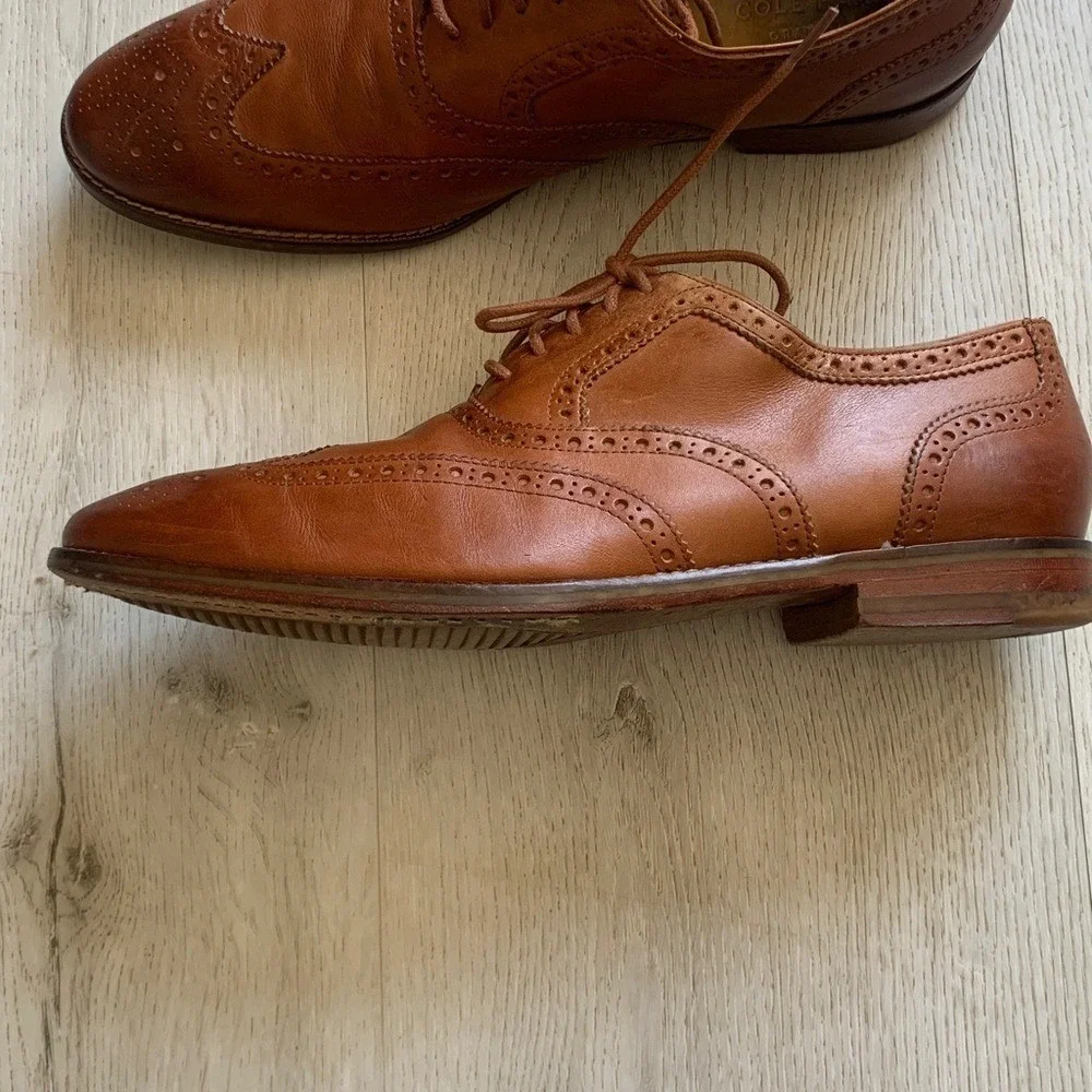 Cole Haan Leather Mens Shiny‎ Oxfords